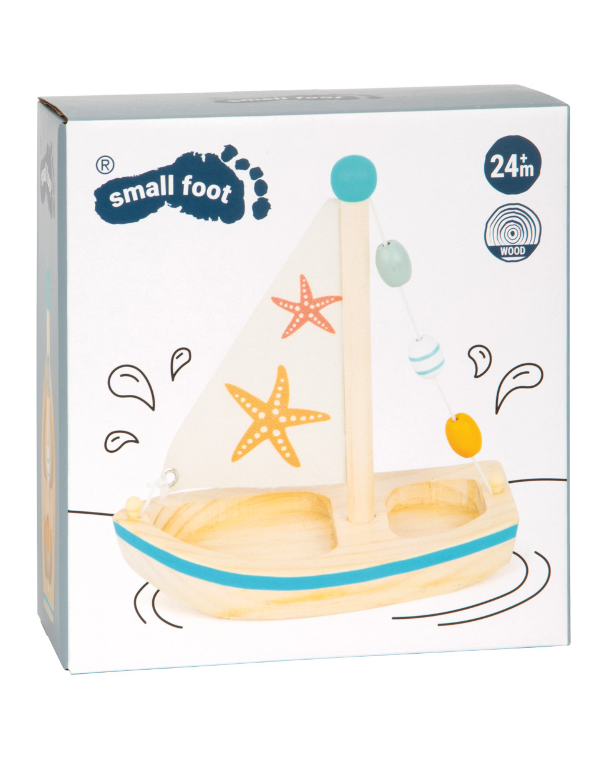 Jouet en bois pour le bain – voilier et étoile de mer | small foot