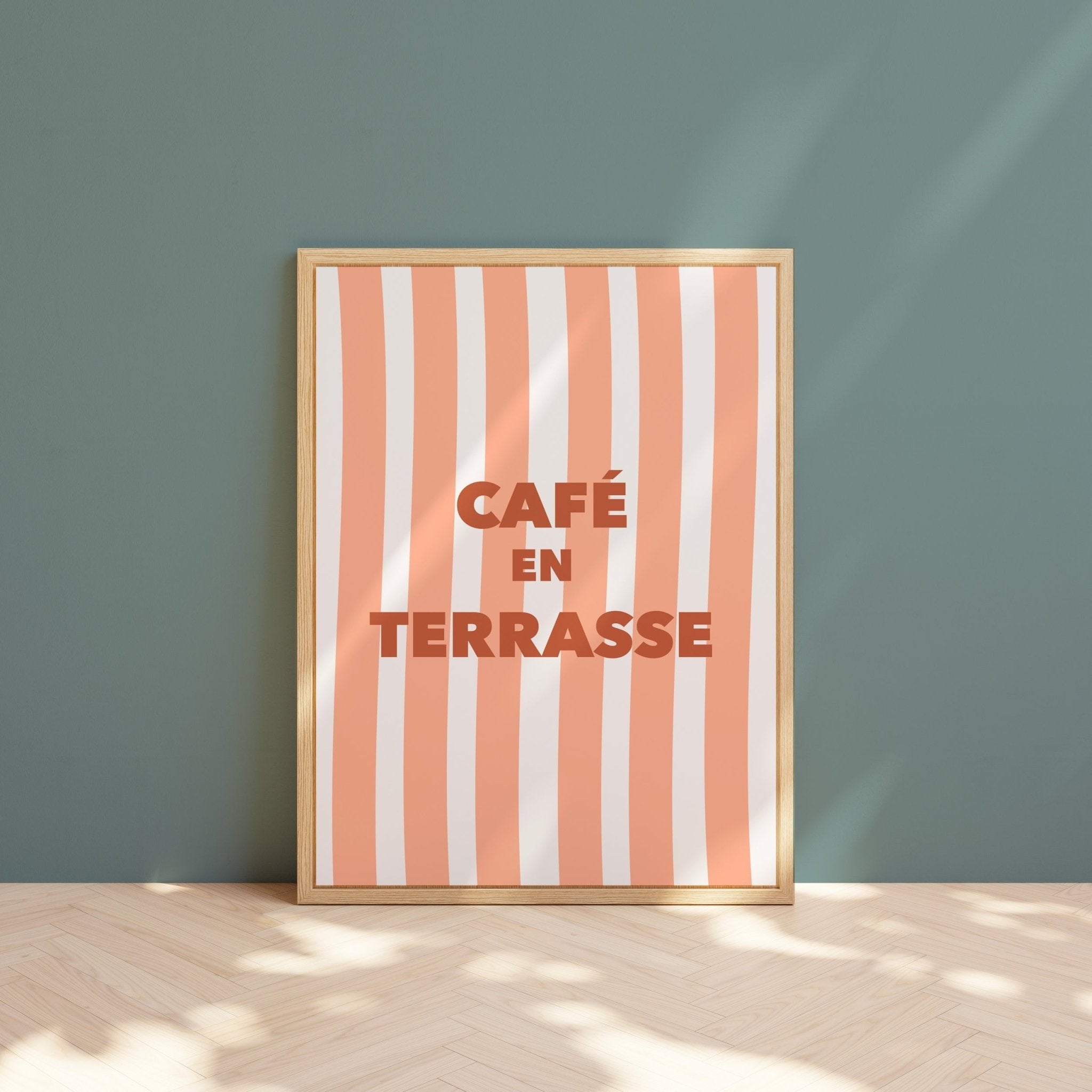 AFFICHE CAFÉ EN TERRASSE – MOTIF RAYURES piplet paper - Lili Margaret