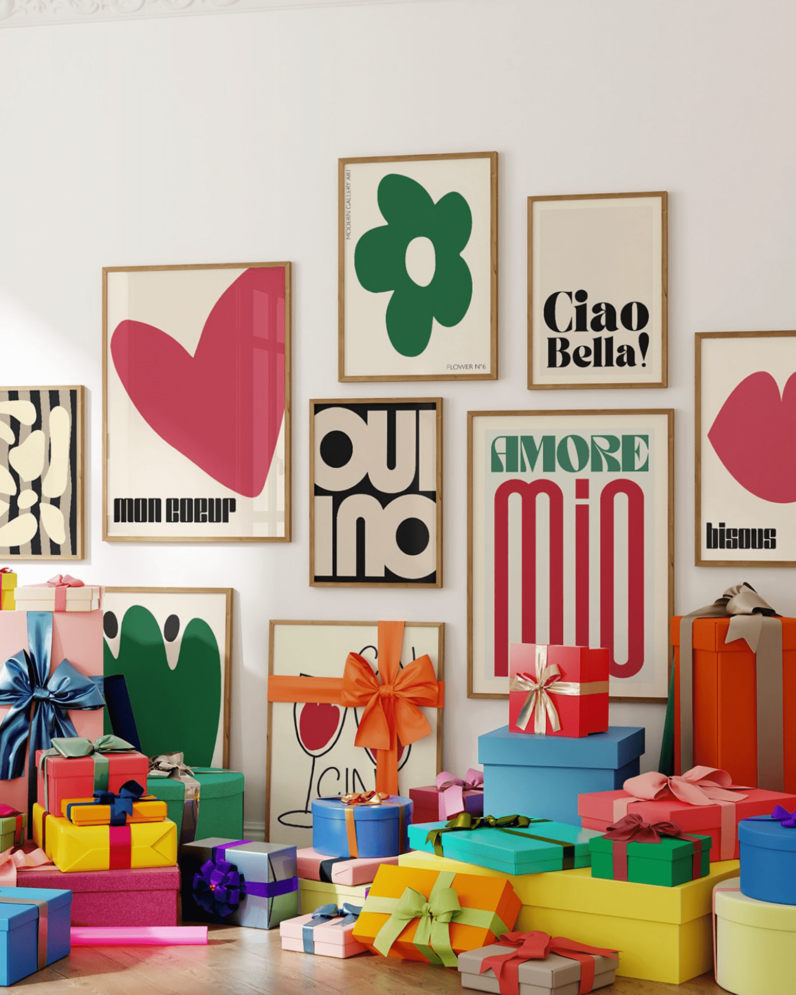 AFFICHE COLORÉE DÉCO TENDANCE AMORE MIO - Inouï - Lili Margaret
