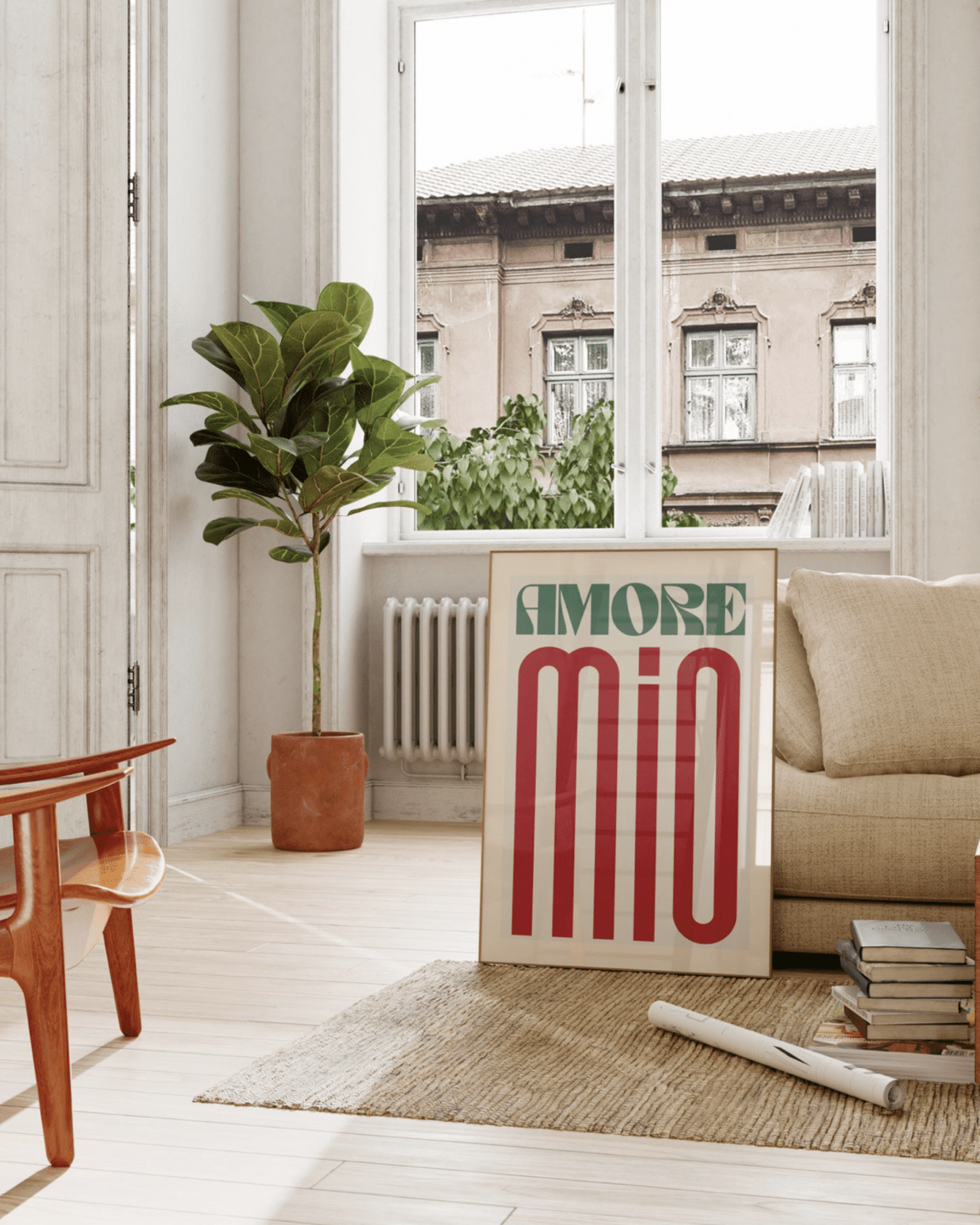 AFFICHE COLORÉE DÉCO TENDANCE AMORE MIO - Inouï - Lili Margaret