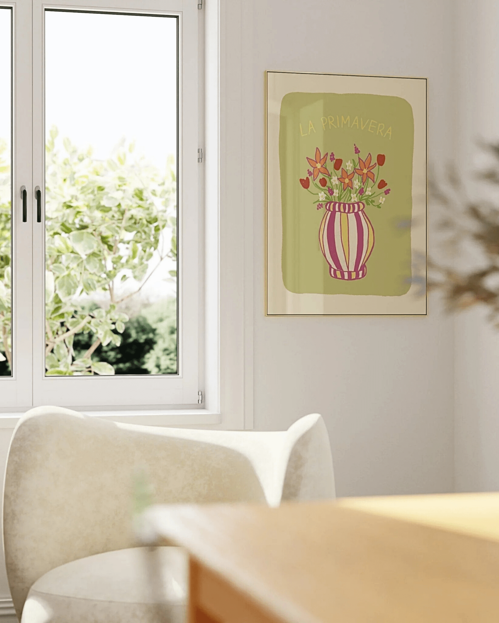AFFICHE COLORÉE FLEURS DE PRINTEMPS LA PRIMAVERA - Lili Margaret