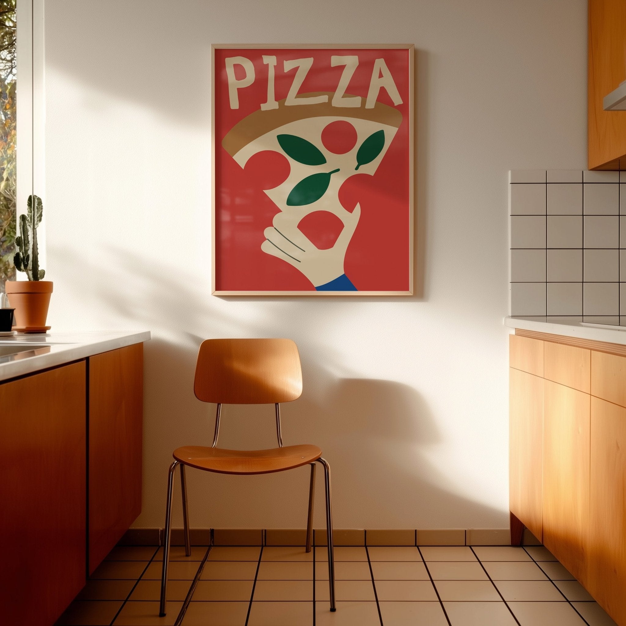 Affiche cuisine Pizza colorée - Inouï