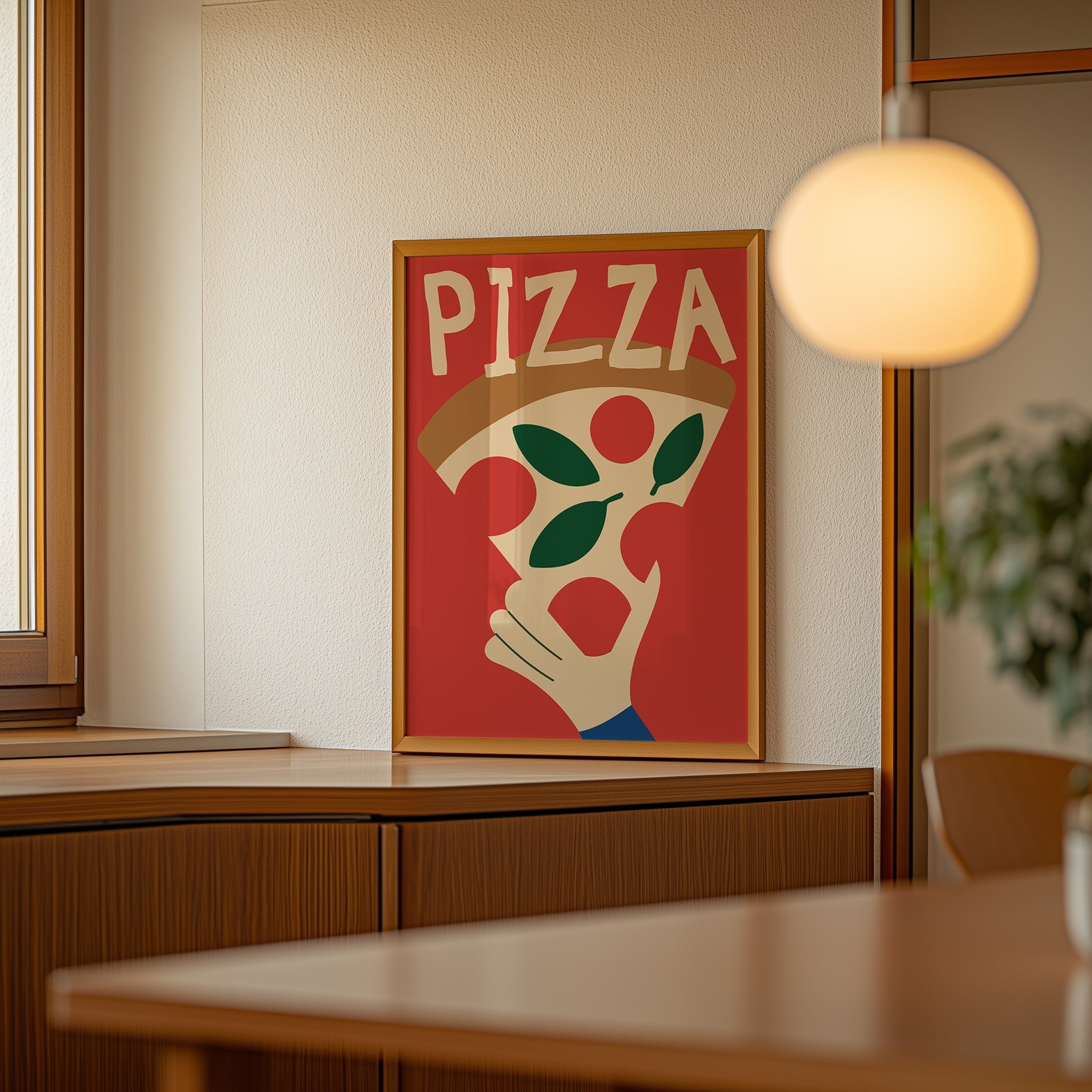 Affiche cuisine Pizza colorée - Inouï