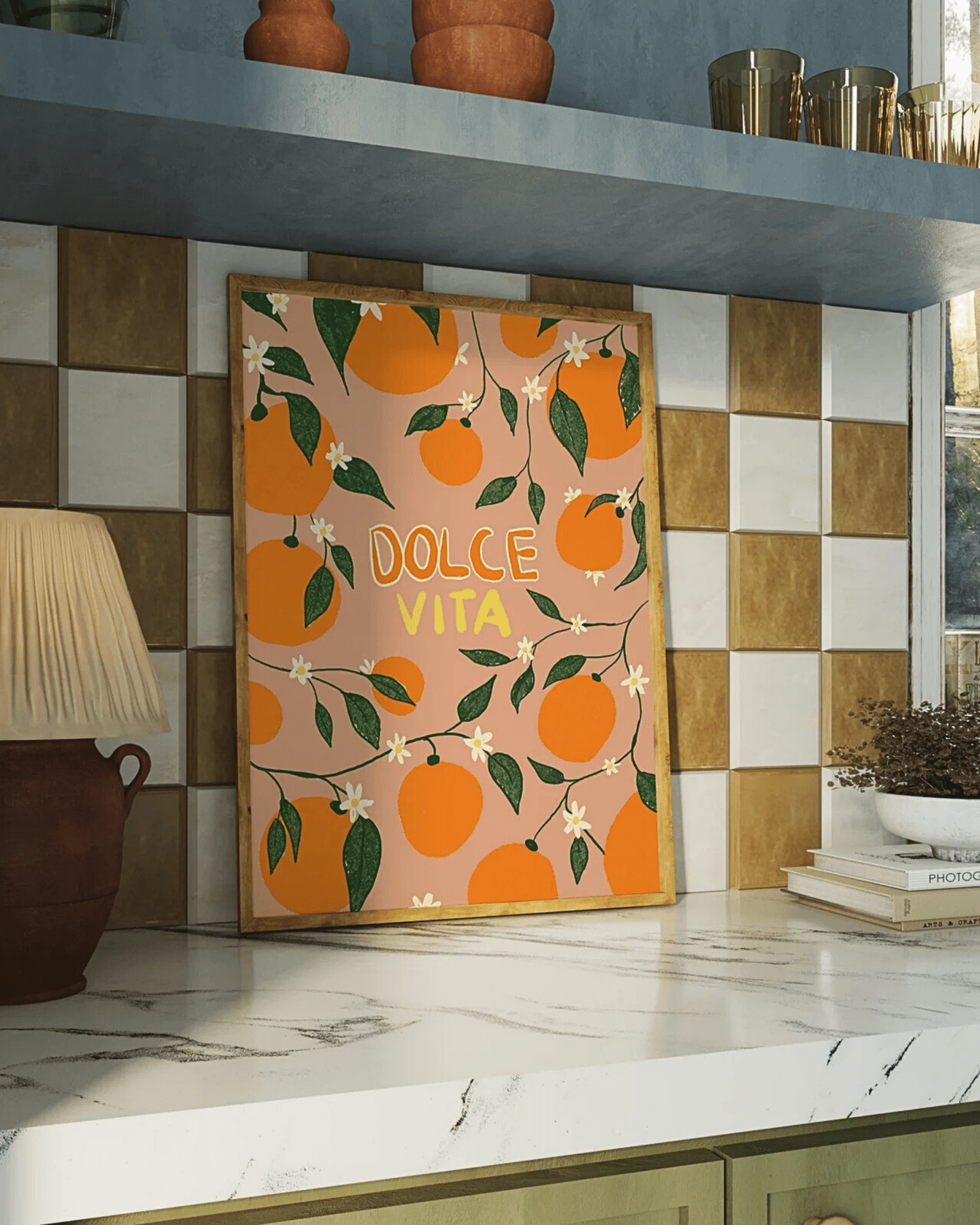 AFFICHE CUISINE TENDANCE LA DOLCE VITA – ORANGES & ITALIE - Lili Margaret