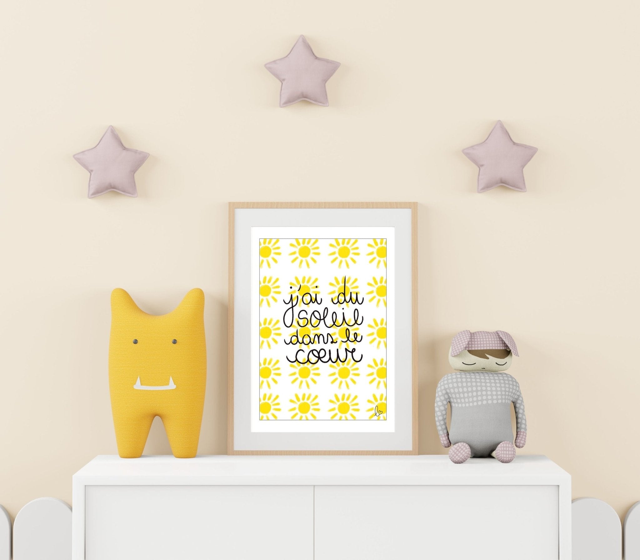 AFFICHE DÉCO TENDANCE "SOLEILS" - Illustration fait main - Lili Margaret