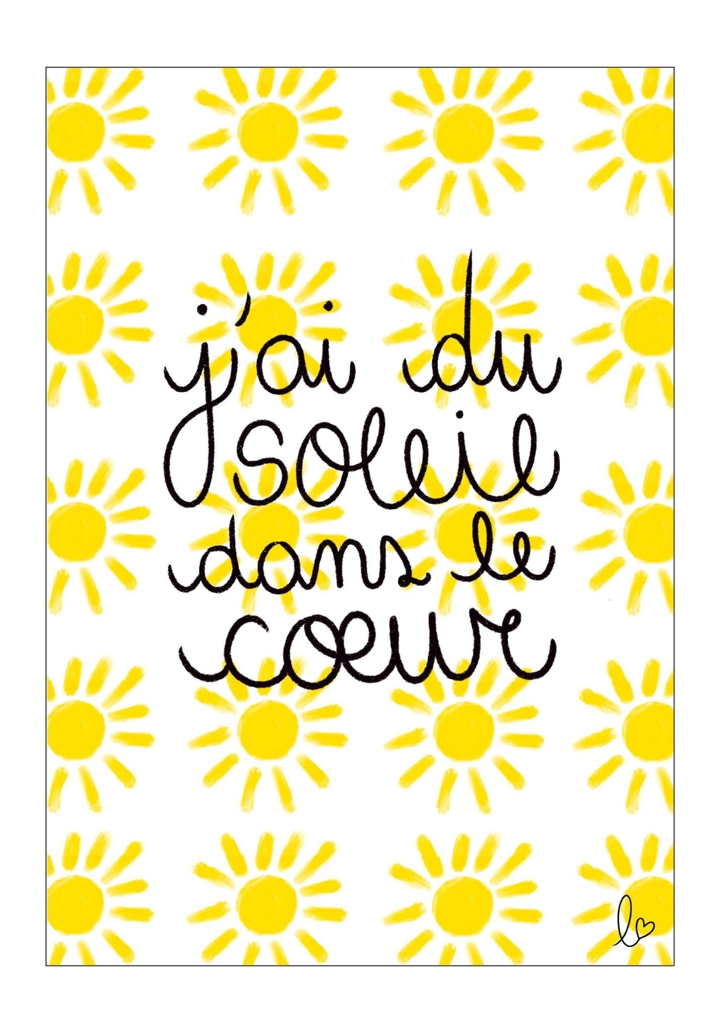 AFFICHE DÉCO TENDANCE "SOLEILS" - Illustration fait main - Lili Margaret