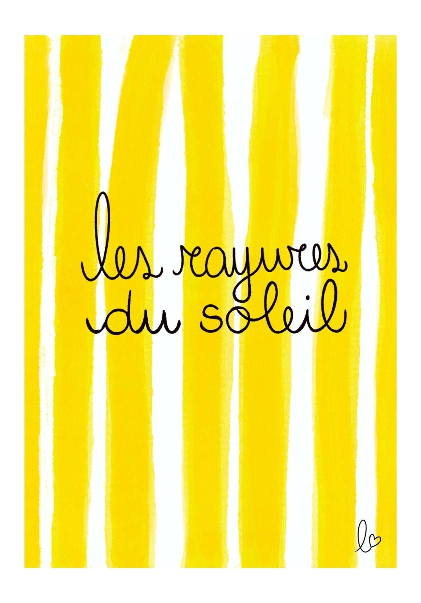 AFFICHE DÉCORATIVE "RAYURES DU SOLEIL" - Illustration fait main - Lili Margaret