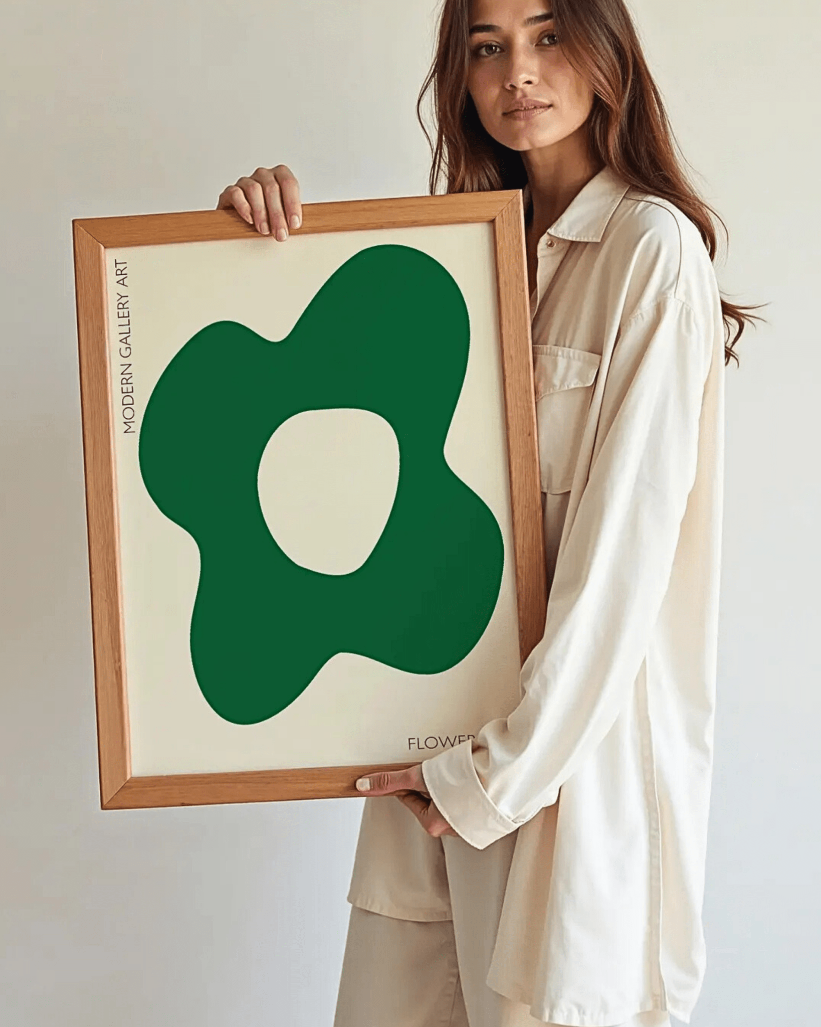AFFICHE MURALE DÉCO SALON FLOWER N°5 GREEN - Inouï - Lili Margaret