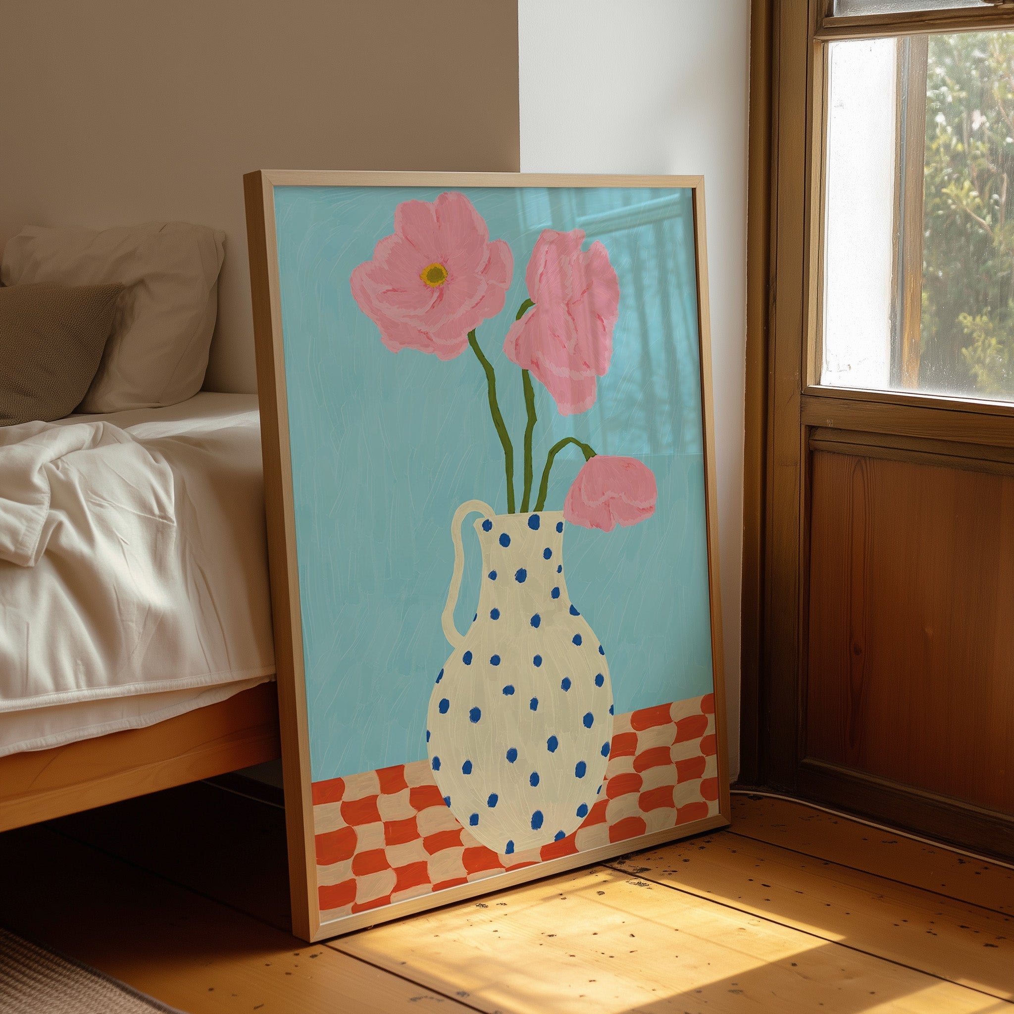 Affiche Pink Flowers Vase - Inouï