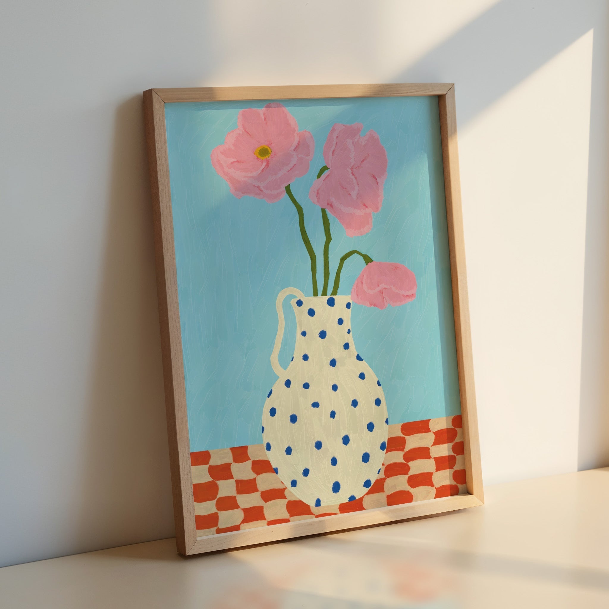 Affiche Pink Flowers Vase - Inouï
