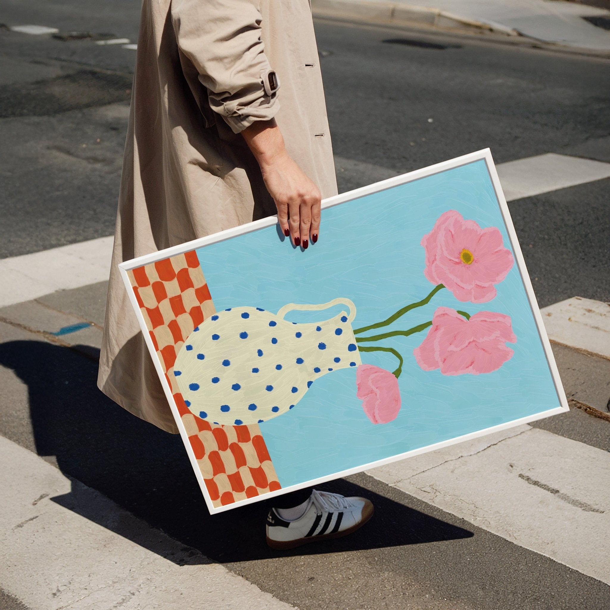 Affiche Pink Flowers Vase - Inouï