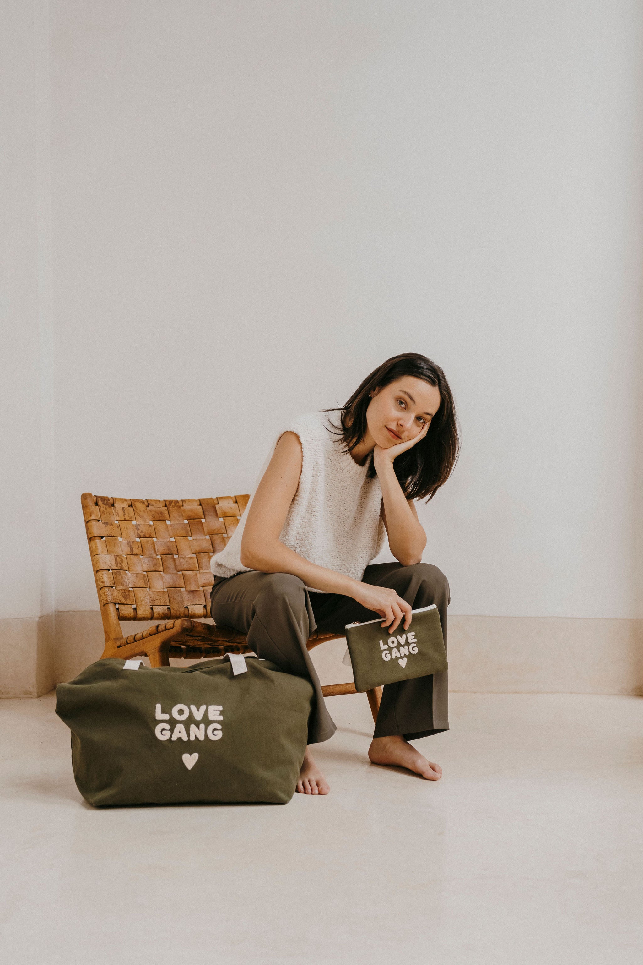 Pochette en tissu femme "love gang" - zakuw