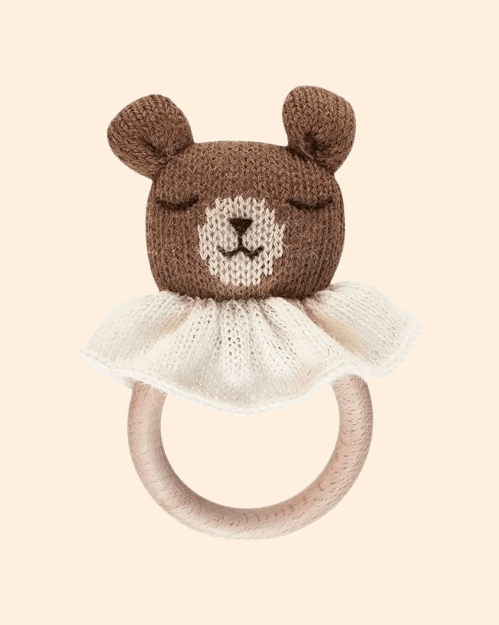 ANNEAU DE DENTITION BOIS NATUREL - OURSON | Main sauvage - Lili Margaret