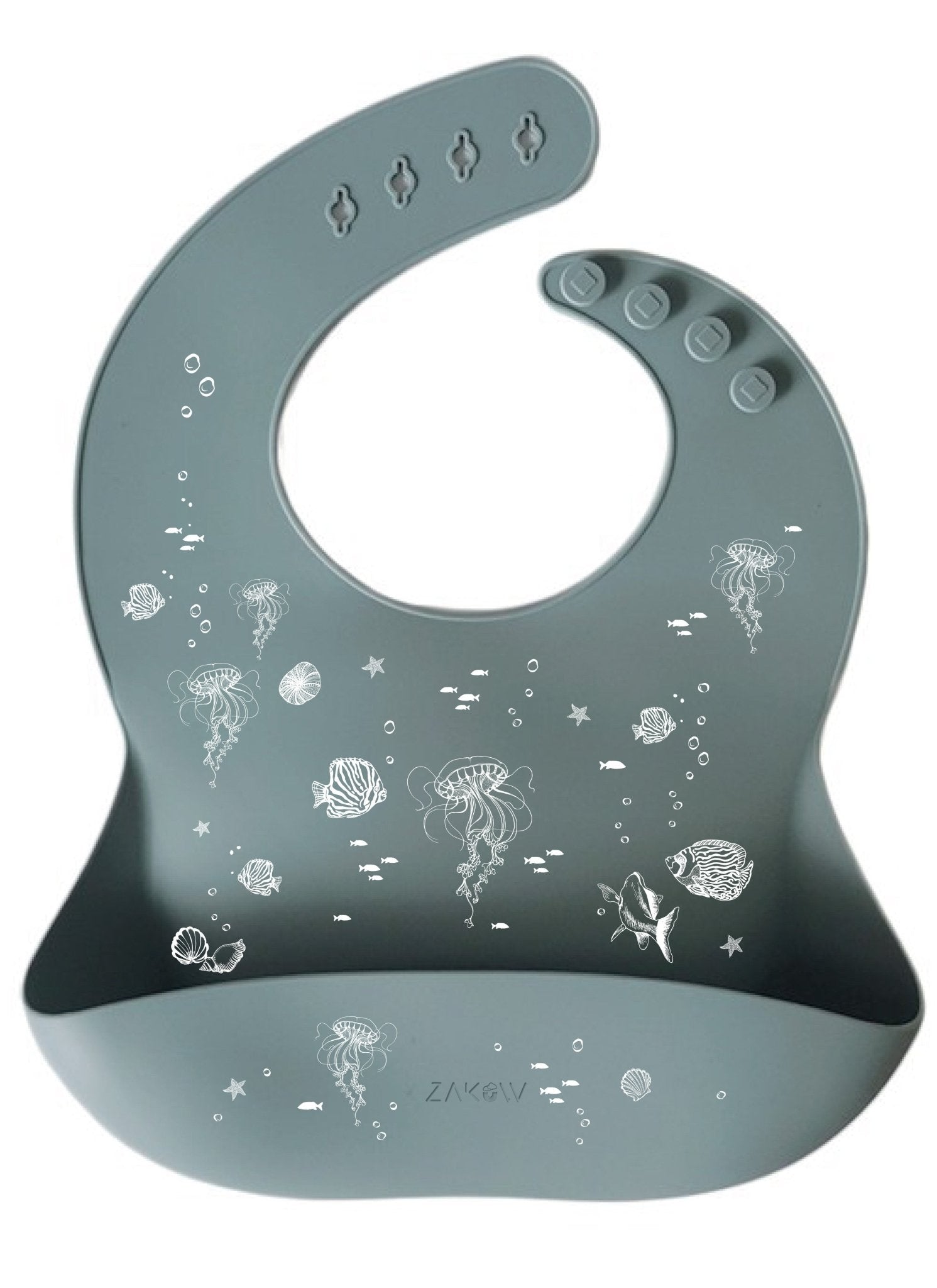 Bavoir récupérateur en silicone océan bleu - zakuw - Lili Margaret
