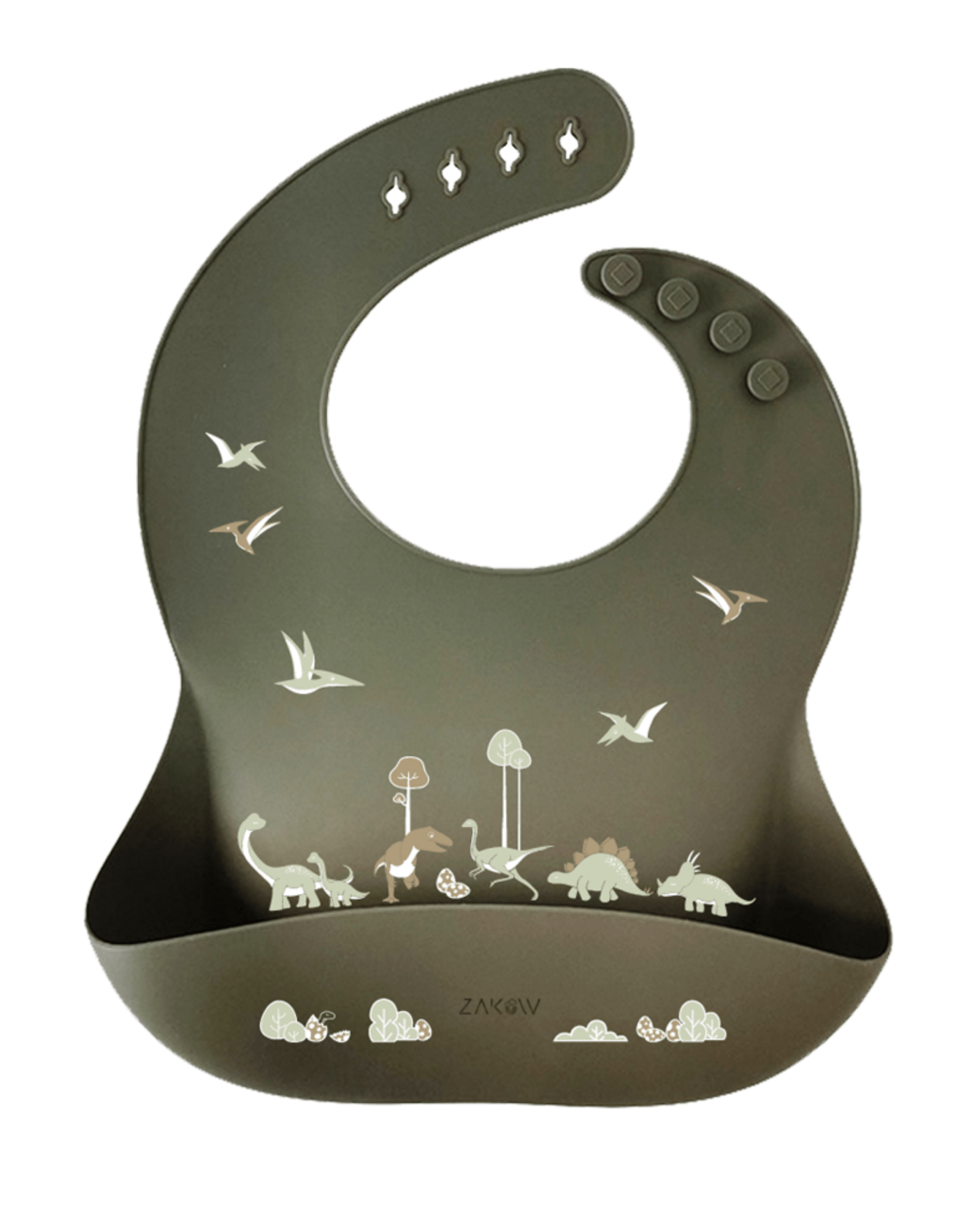 BAVOIR SILICONE SOUPLE DINOSAURES - Zakuw - Lili Margaret