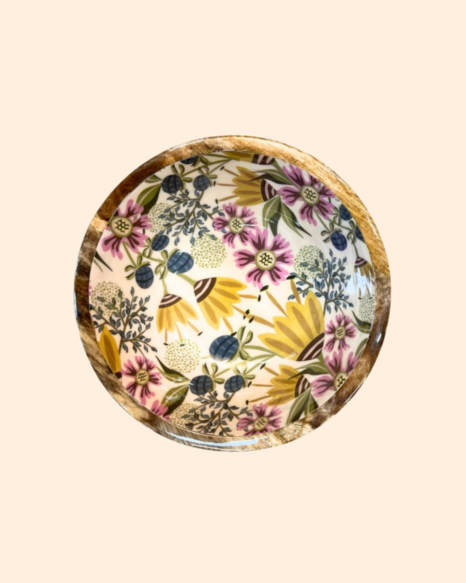 Bol en bois champ fleuri - by room