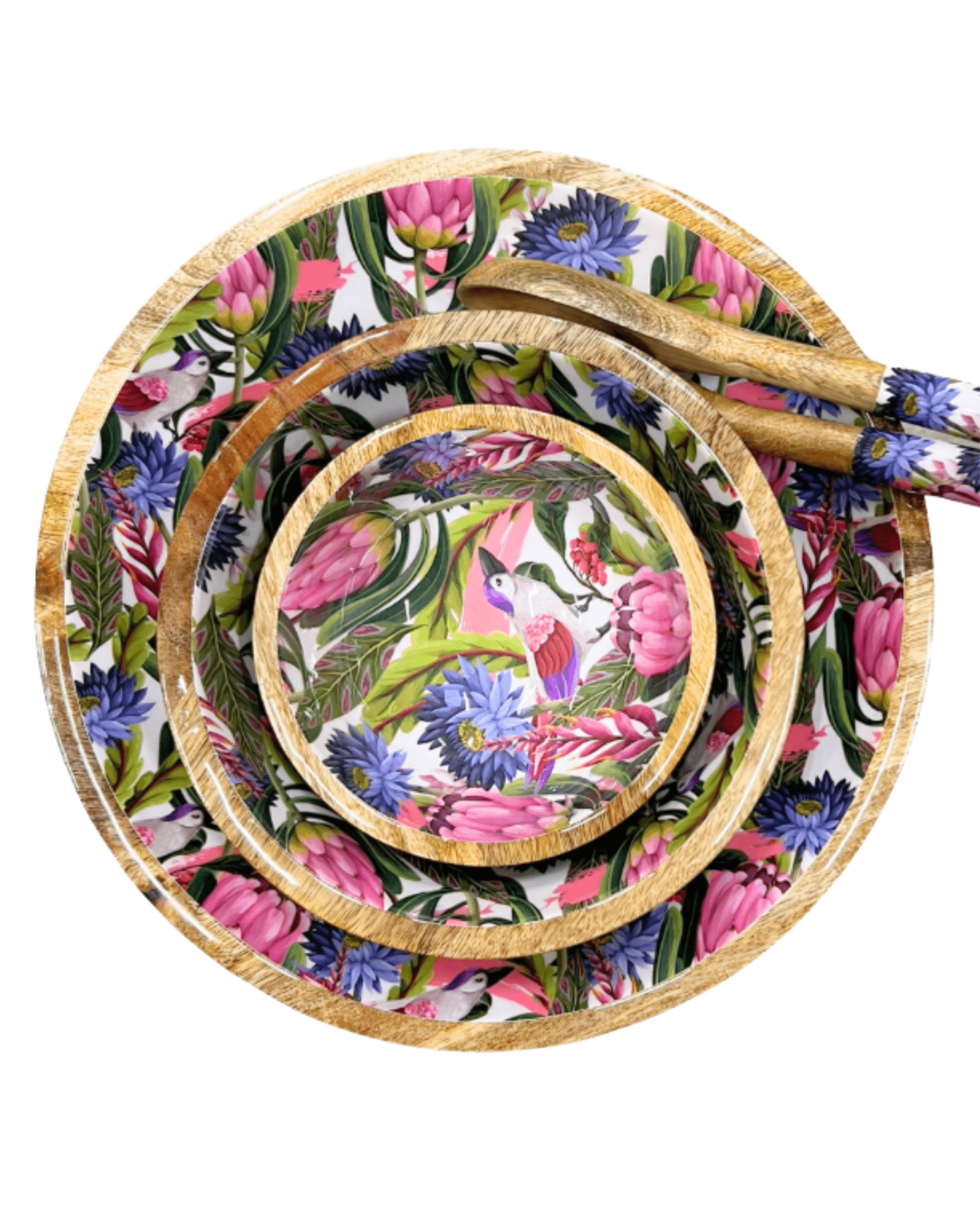 Bol en bois fleurs tropicales - by room - Lili Margaret