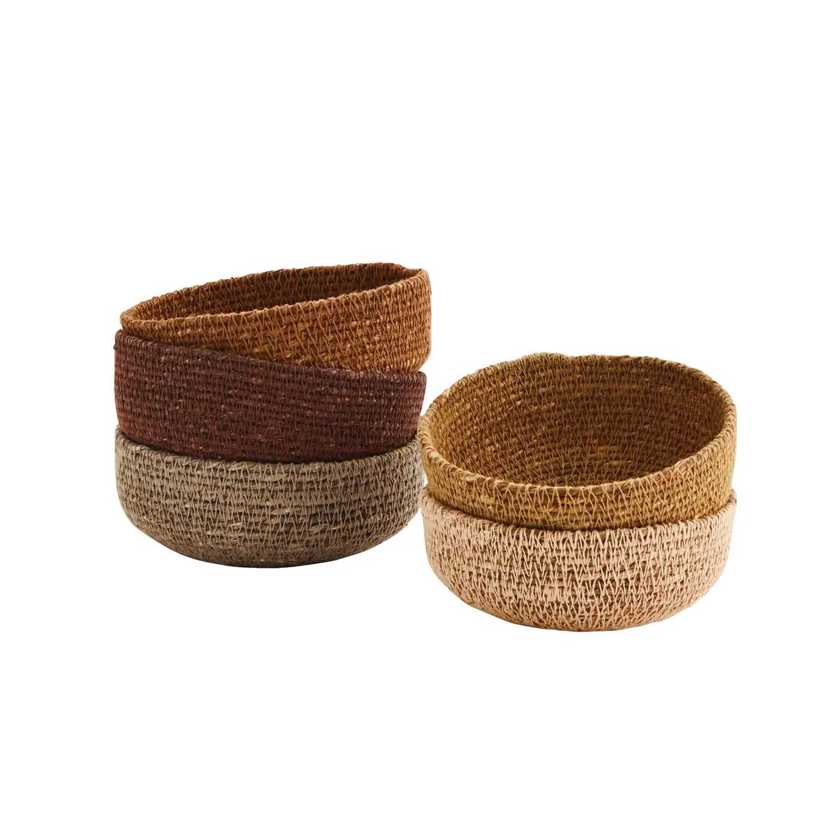 Bol en jonc de mer coloré, tressé main - Madam Stoltz