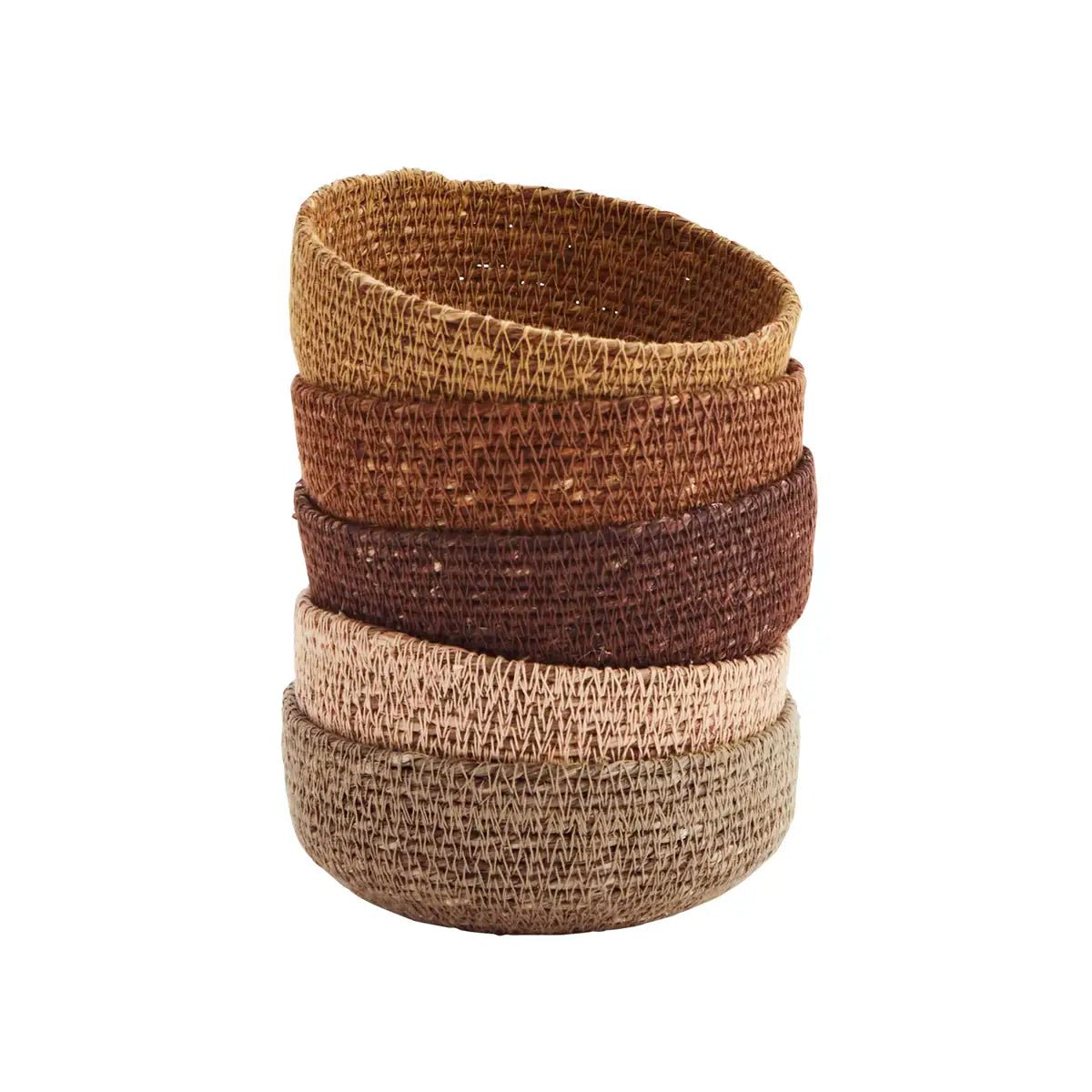 Bol en jonc de mer coloré, tressé main - Madam Stoltz