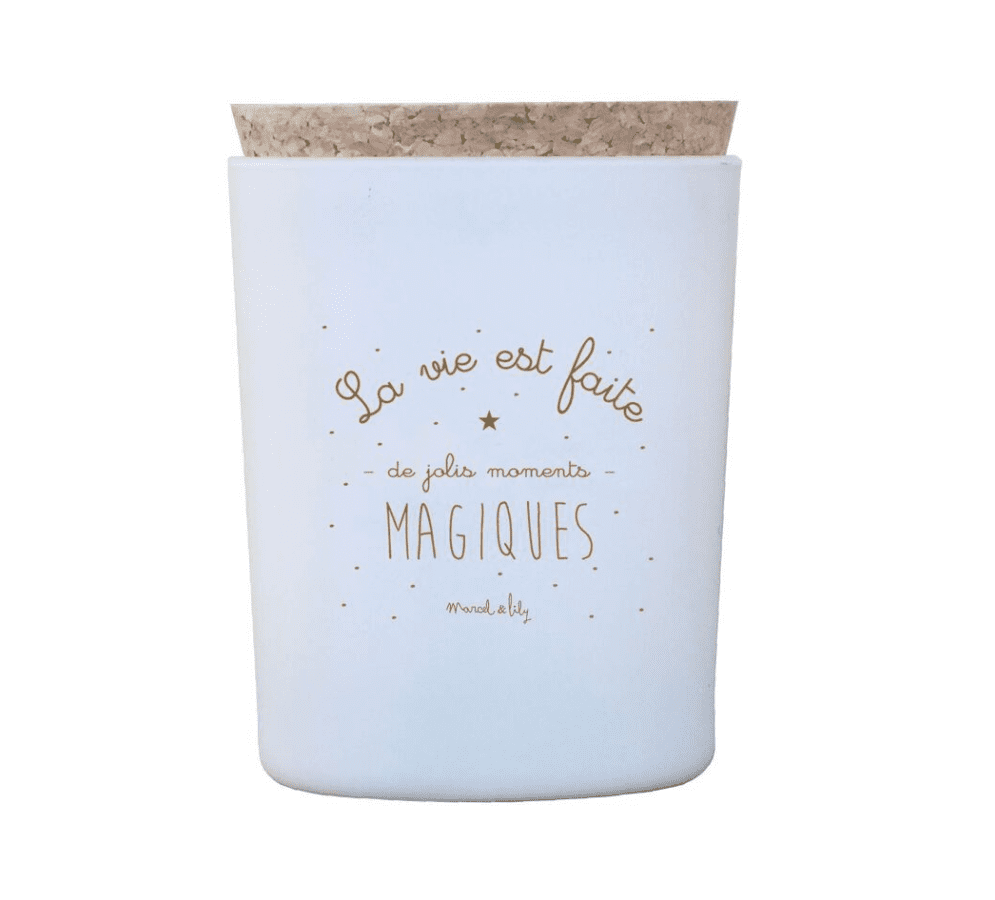 BOUGIE DÉCORATIVE NATURELLE "JOLIS MOMENTS MAGIQUES" - Marcel et Lily - Lili Margaret