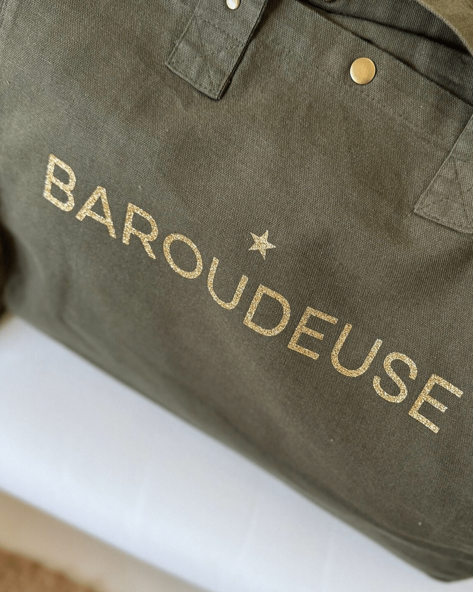 Cabas femme en toile vert forêt " Baroudeuse " - marcel et lily - Lili Margaret