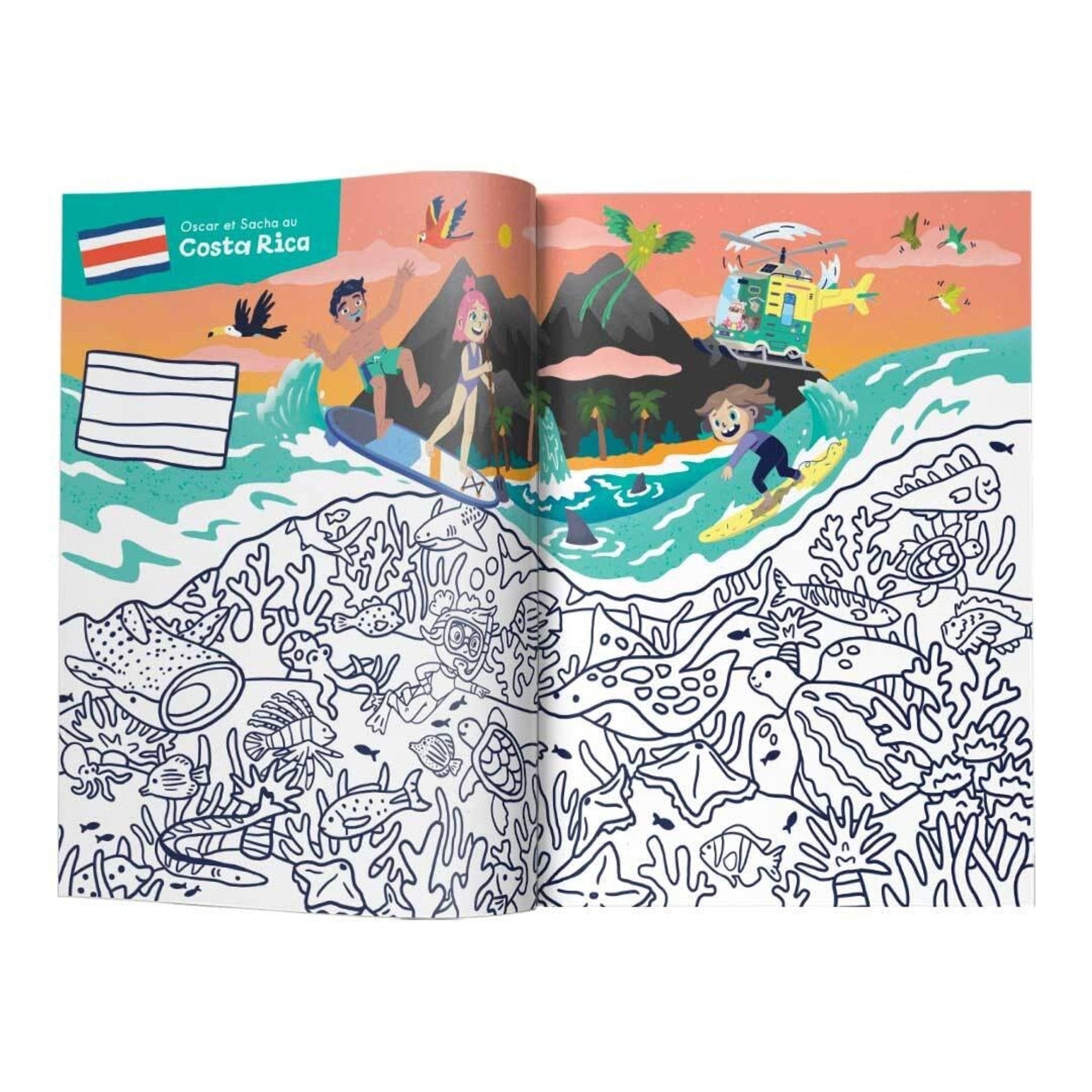 CAHIER DE COLORIAGE ENFANT LES ANIMAUX DU MONDE - Les Mini Mondes - Lili Margaret