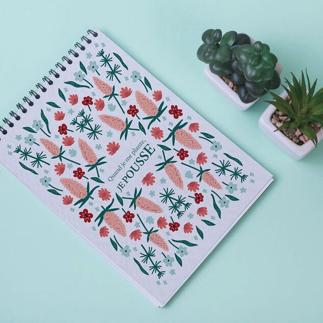 Carnet de coloriage A4 Petits Bonheurs - Illustrations fleuries - Lili Margaret