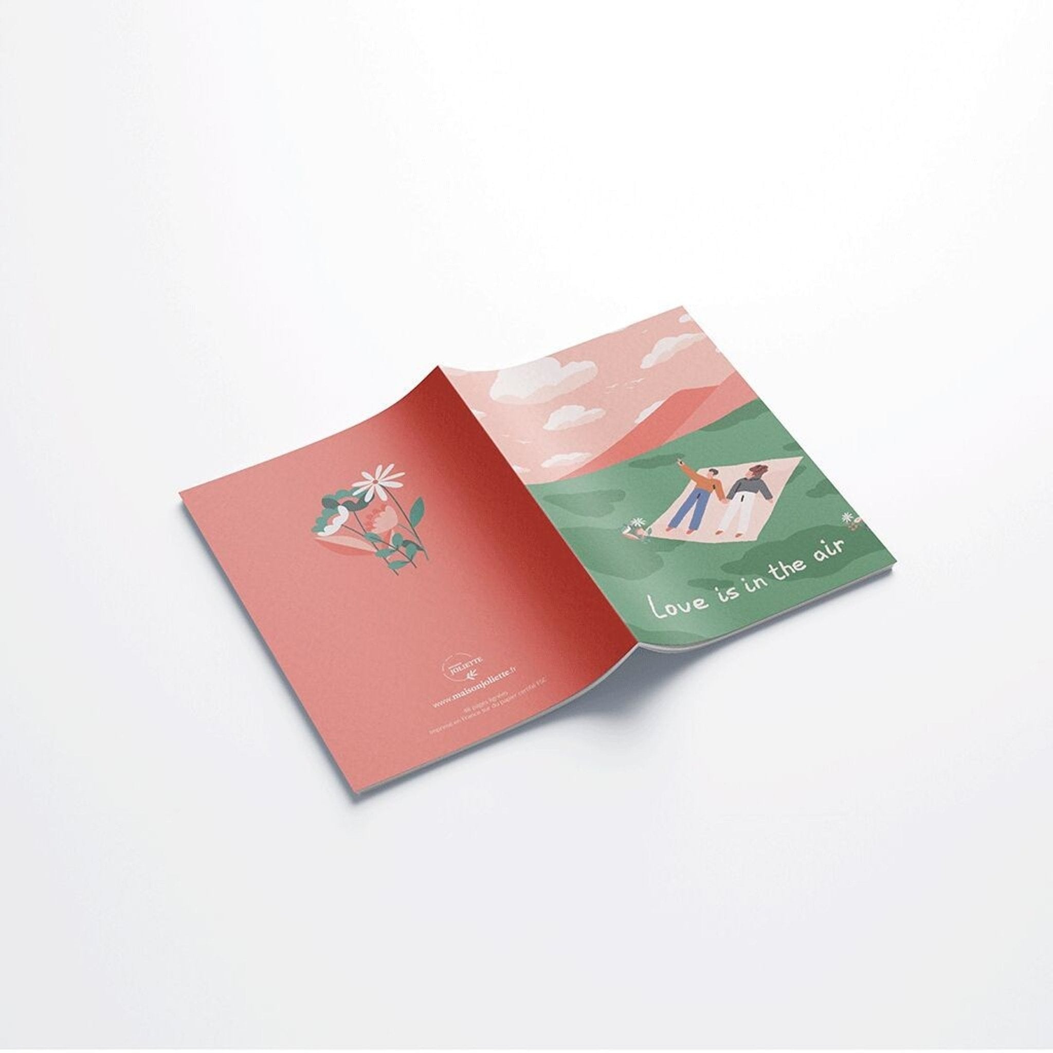 CARNET DE NOTES A6 LOVE IS IN THE AIR – ÉDITION ROMANTIQUE maison joliette - Lili Margaret