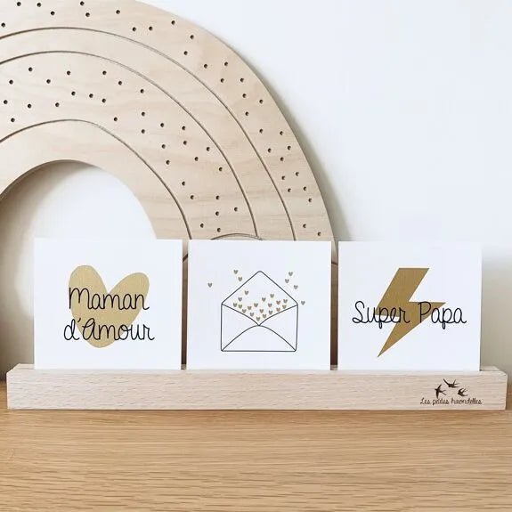 CARTE & ENVELOPPE "PETITS CŒURS" - Les petites hirondelles - Lili Margaret