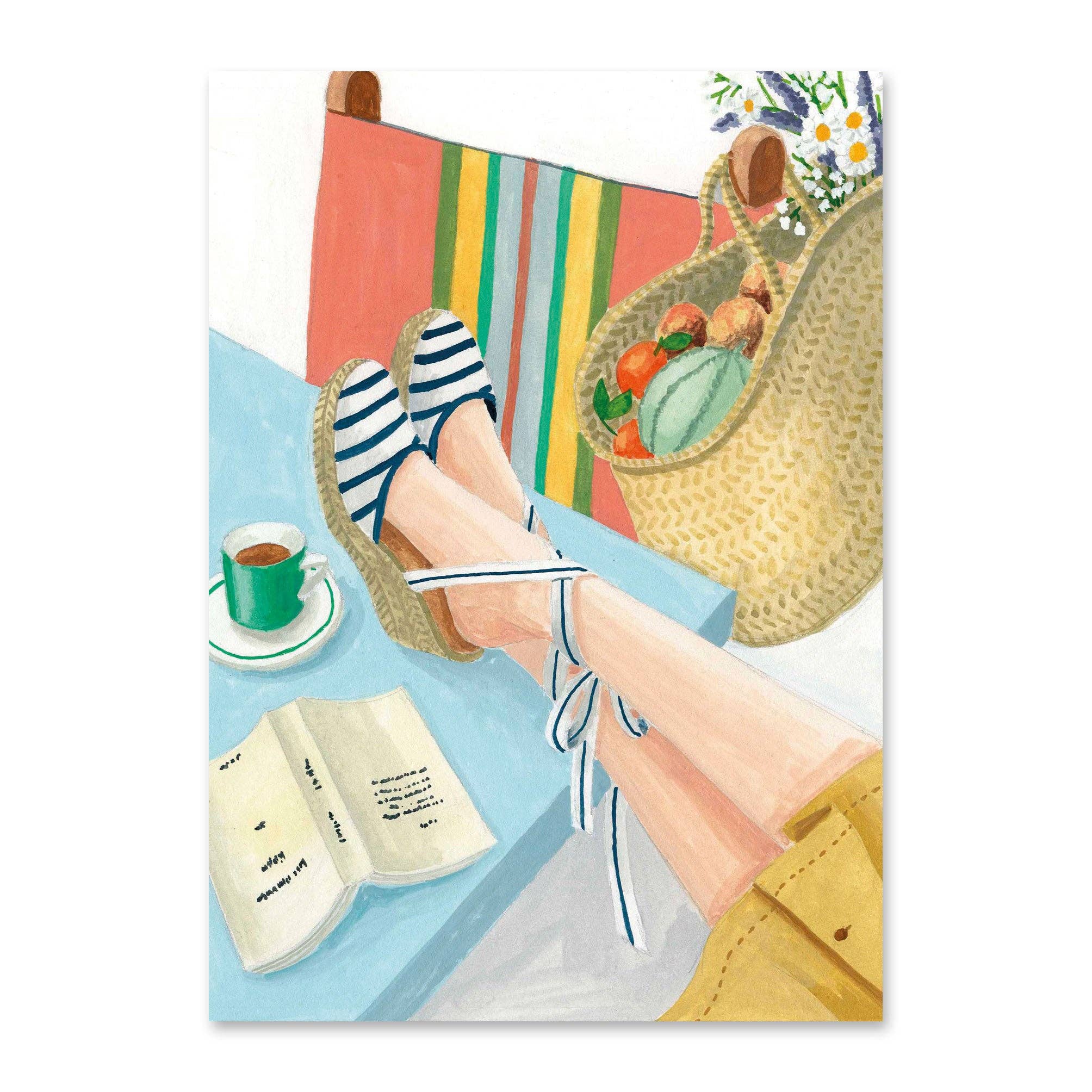 Carte postale Retour de marché - Mélanie Voituriez