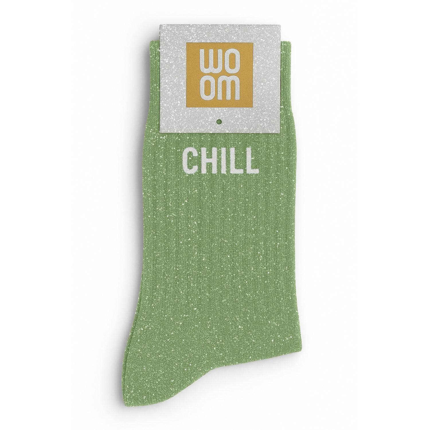 Chaussettes à paillettes "Chill" - Vert amande