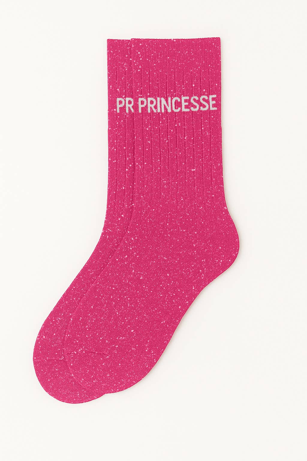 Chaussettes à paillettes "Princesse" - Rose Fuschia