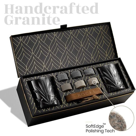 COFFRET DÉGUSTATION WHISKY "PALM" - ROCKS Whiskey Chilling Stones - Lili Margaret