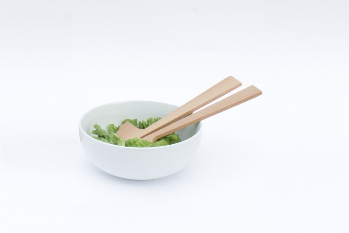 COUVERTS À SALADE EN BOIS "GINKGO" - Reine Mère - Lili Margaret