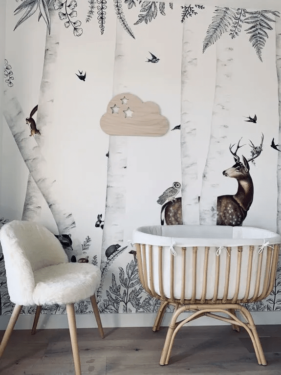 DÉCORATION MURALE EN BOIS NUAGE ETOILÉ - Les petites hirondelles - Lili Margaret