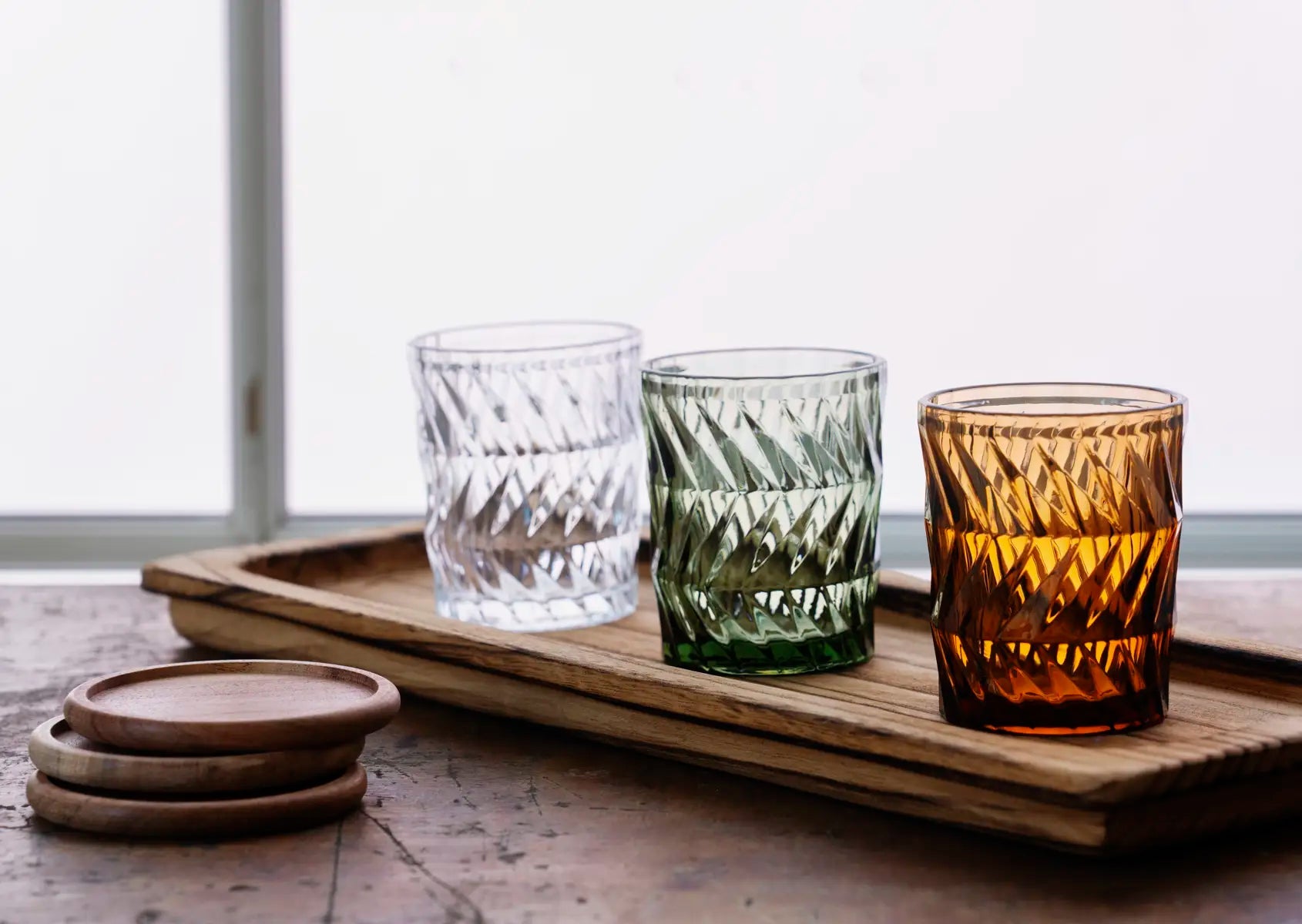 Dessous de verre en bois d&