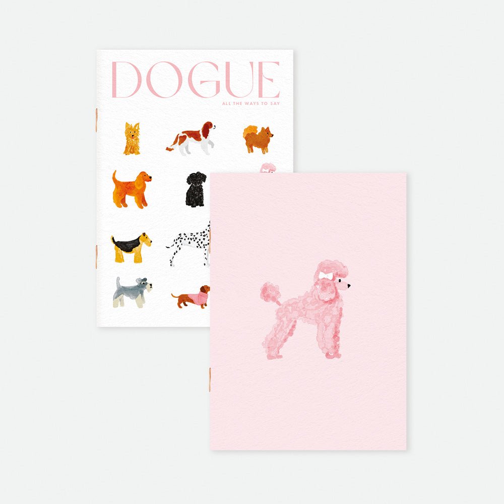Duo de carnets de poche A6 "Dogue" - all the ways to say