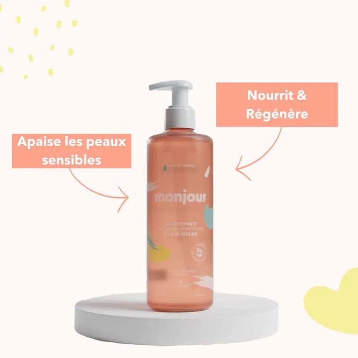 EAU NETTOYANTE BÉBÉ ET ENFANT VISAGE & CORPS - Monjour - Lili Margaret