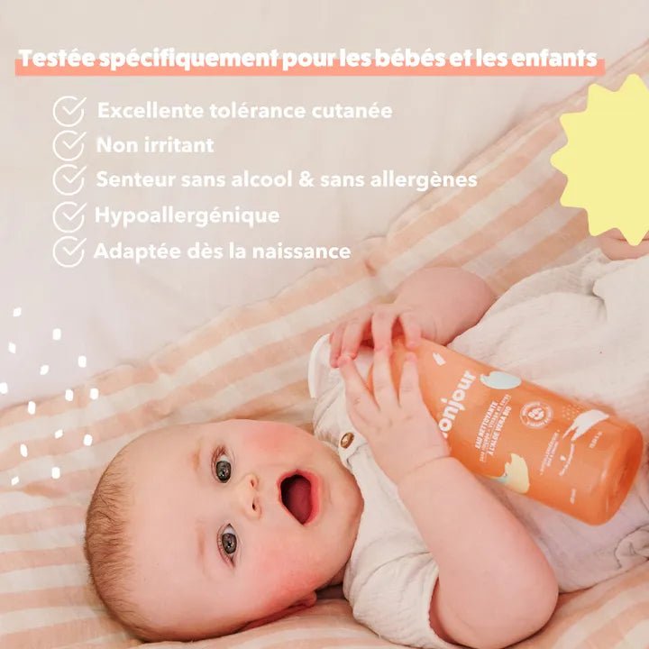 Eau nettoyante bébé bio - monjour