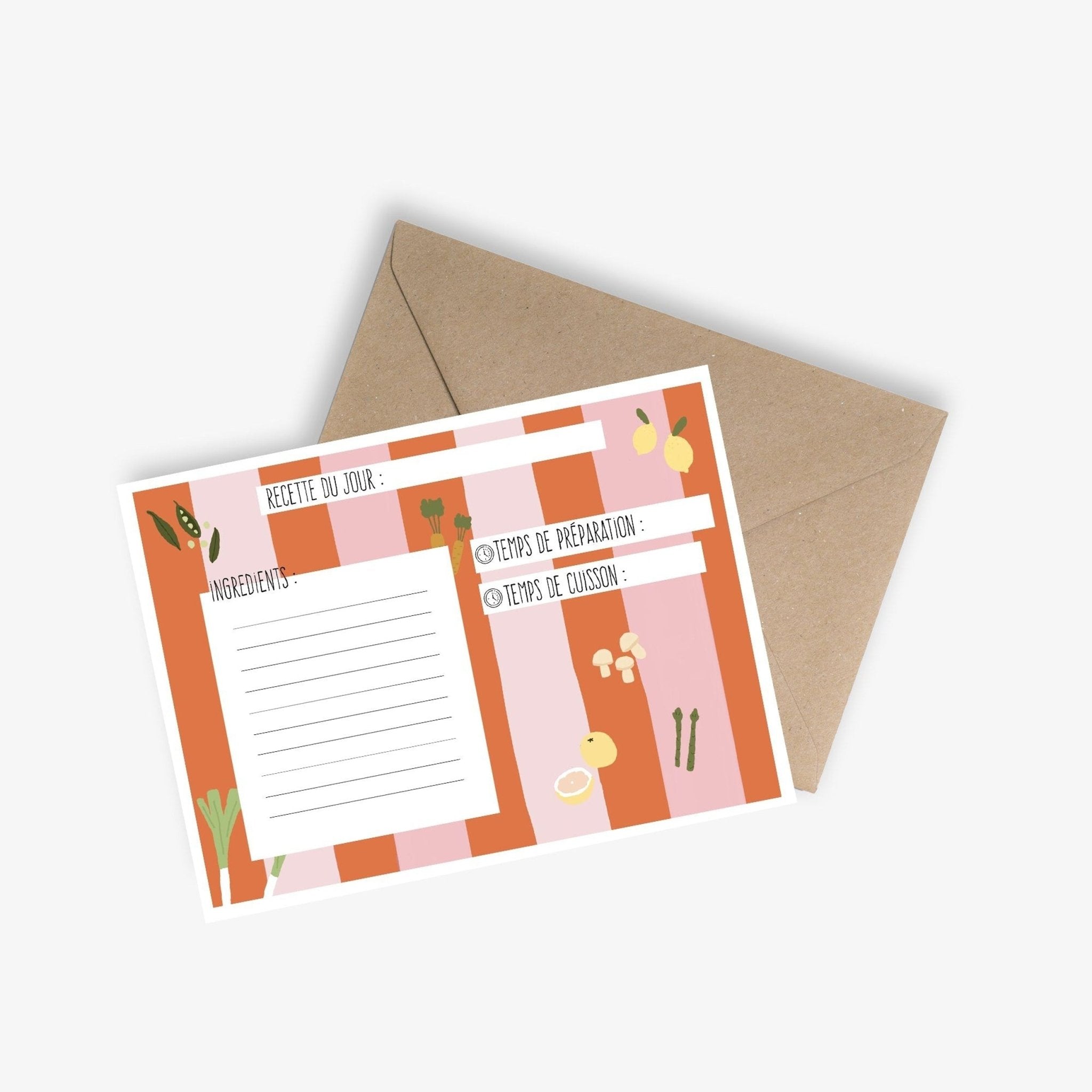 FICHE DE RECETTES CUISINE – ILLUSTRÉE & LUDIQUE le papier graphique - Lili Margaret