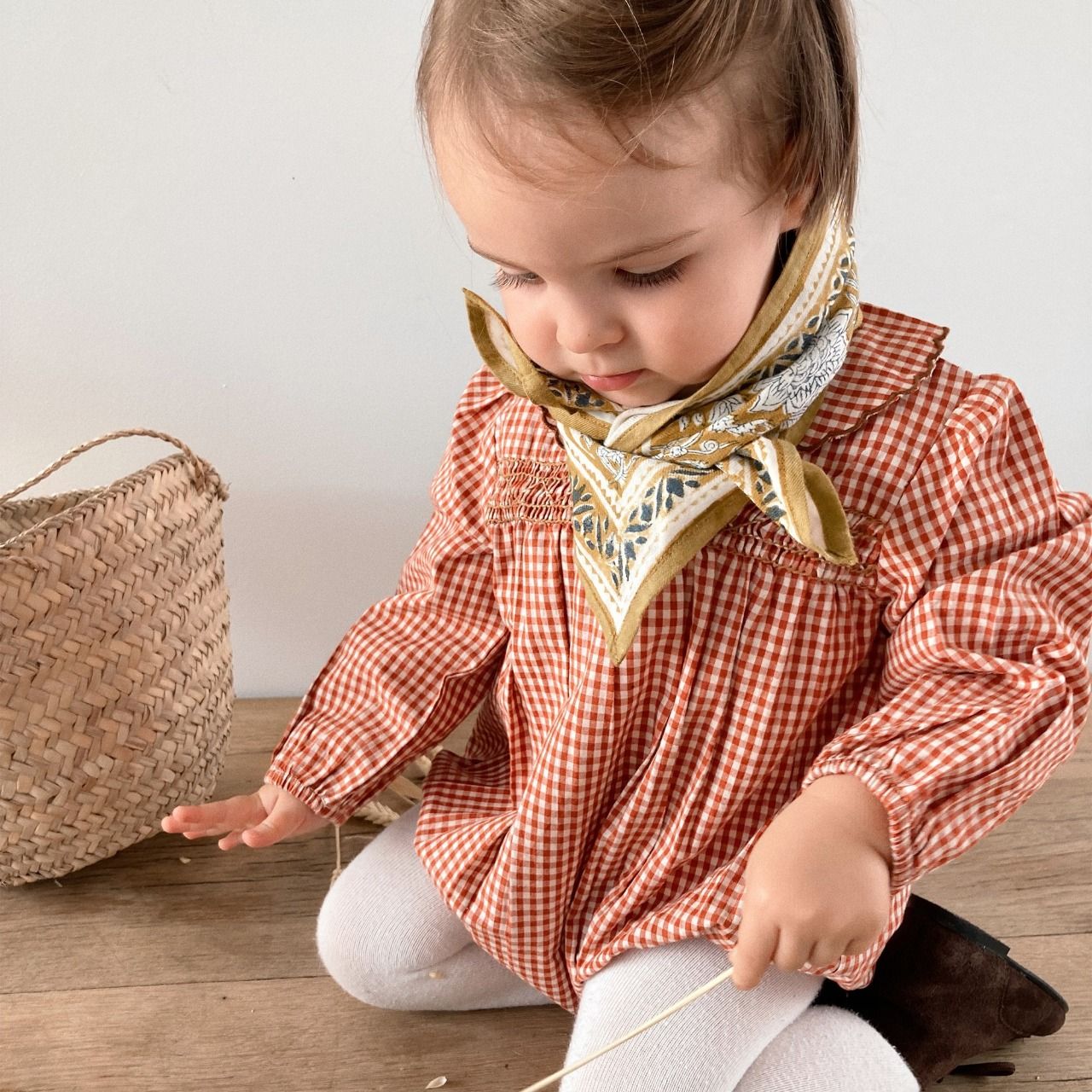 FOULARD ENFANT Tupia Absynthe - Bonheur du Jour - Lili Margaret