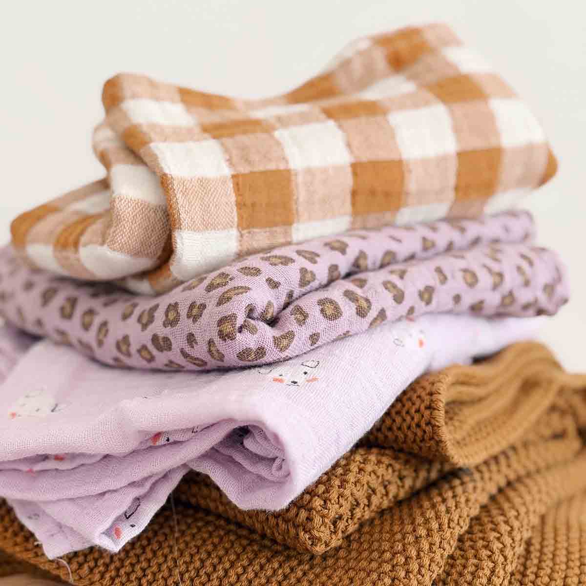 Foulard vichy caramel - Rose in april - Lili Margaret