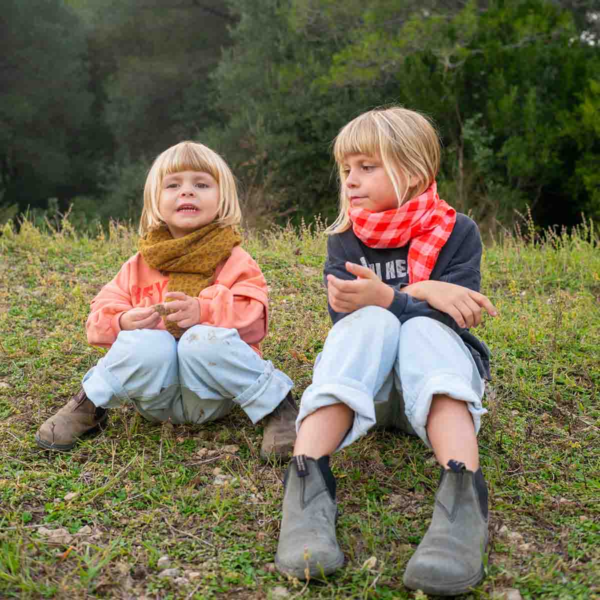 Foulard vichy Rouge/Rose - Rose in april - Lili Margaret