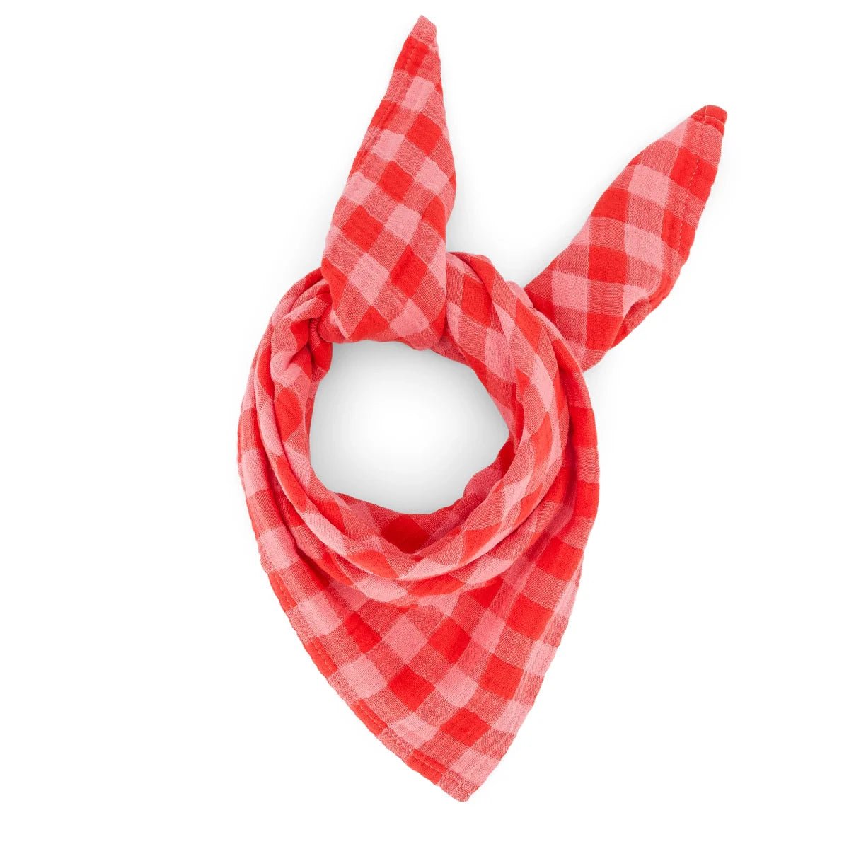 Foulard vichy Rouge/Rose - Rose in april - Lili Margaret