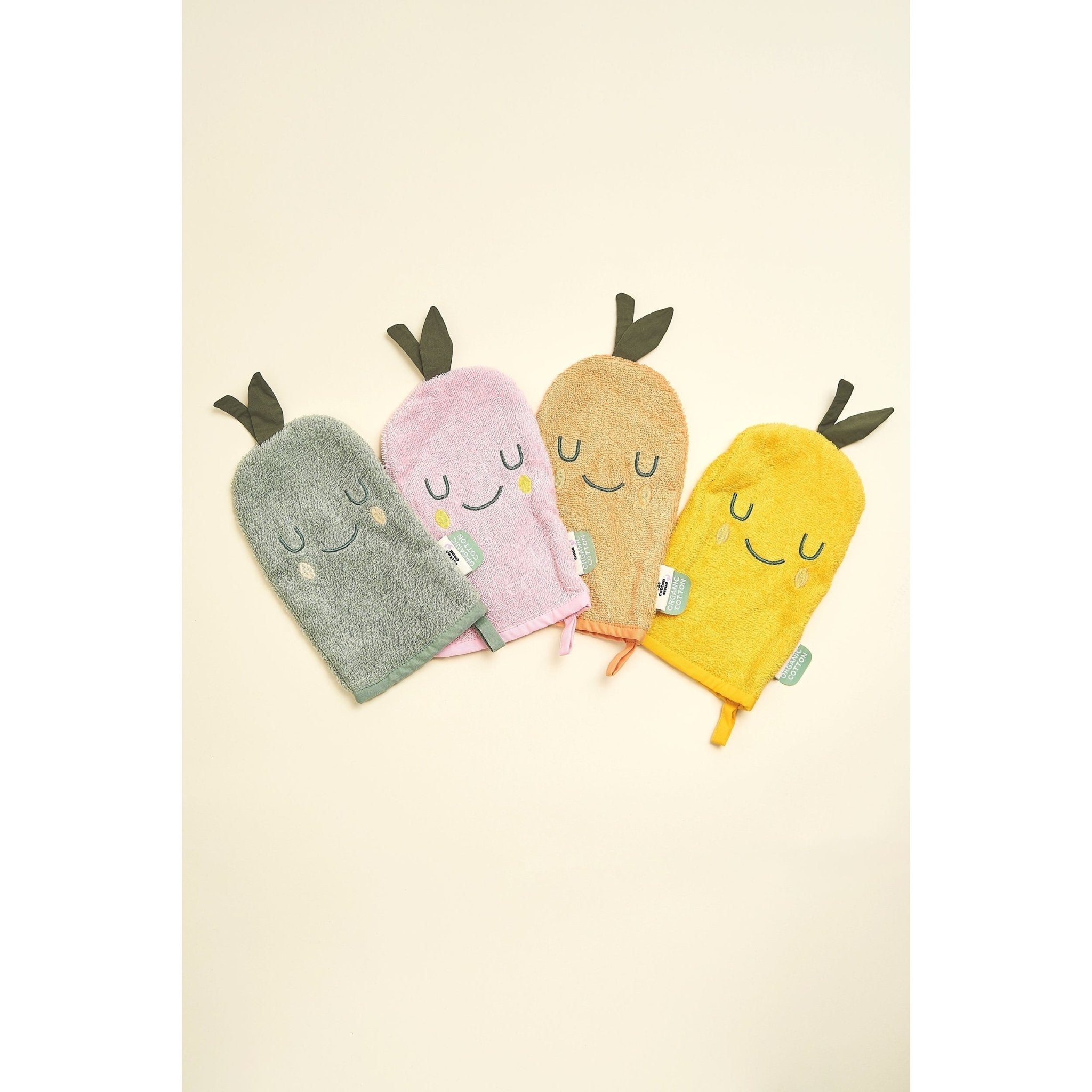 GANTS DE TOILETTE ENFANT EN COTON ÉPONGE - LOT DE 2 | The Cotton Cloud - Lili Margaret