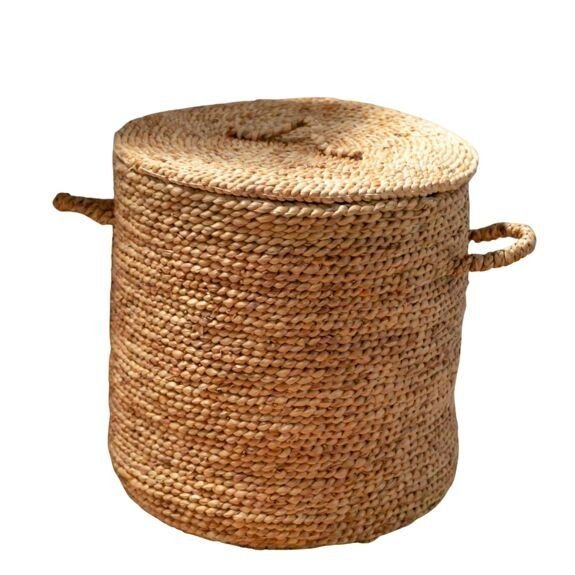GRAND PANIER À LINGE EN JACINTHE D&