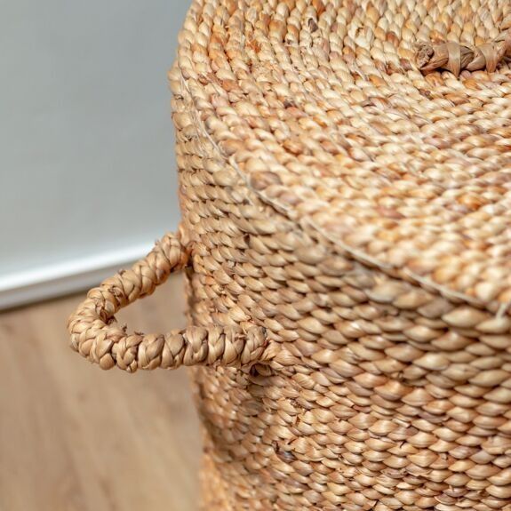 GRAND PANIER À LINGE EN JACINTHE D&