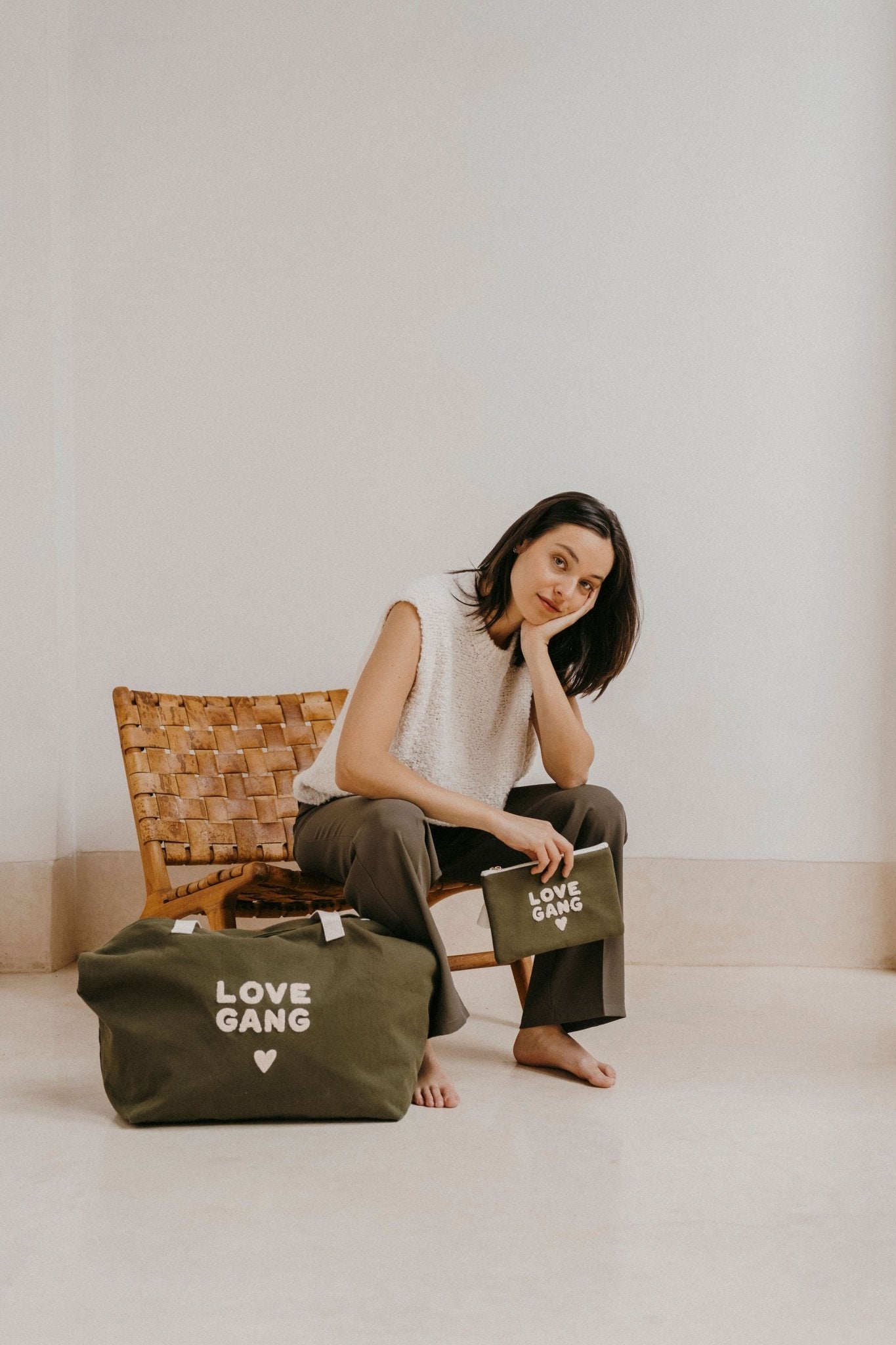 Grand sac cabas en coton Love Gang - Zakuw - Lili Margaret
