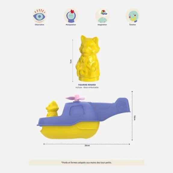 HÉLICOPTÈRE JOUET EN PLASTIQUE RECYCLÉ - Le Jouet Simple. - Lili Margaret