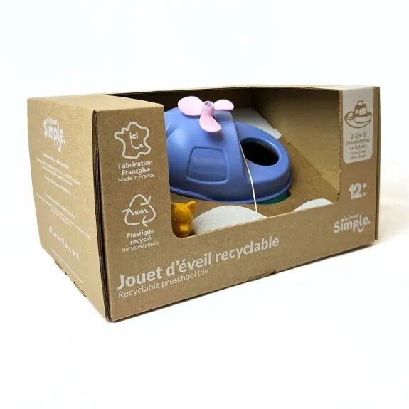 HÉLICOPTÈRE JOUET EN PLASTIQUE RECYCLÉ - Le Jouet Simple. - Lili Margaret